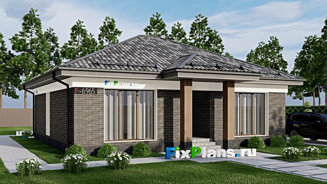 Одноэтажный дом F-6965