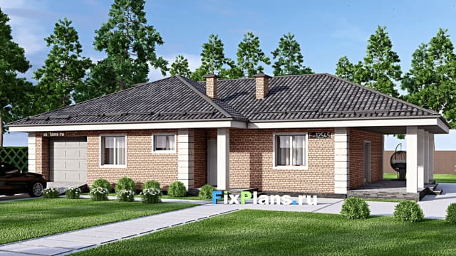 Одноэтажный дом F-12545